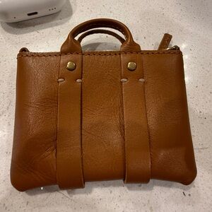 NWOT Clare V LA TROP leather card or AirPod case 👜